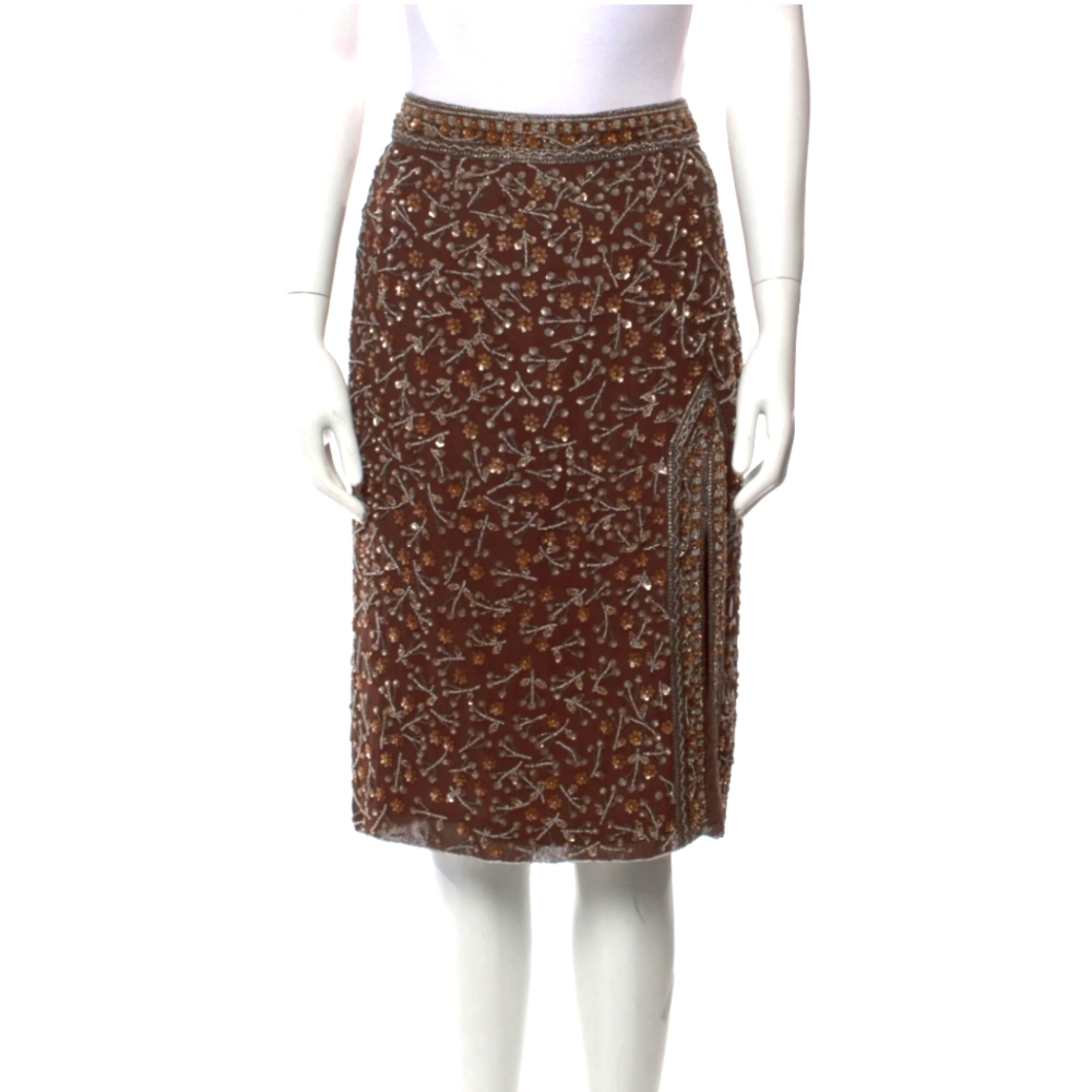 Escada silk skirt with beading